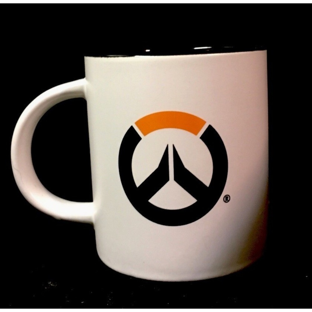 Overwatch Logo White Coffee Mug Cup Blizzard Entertainment Video Game